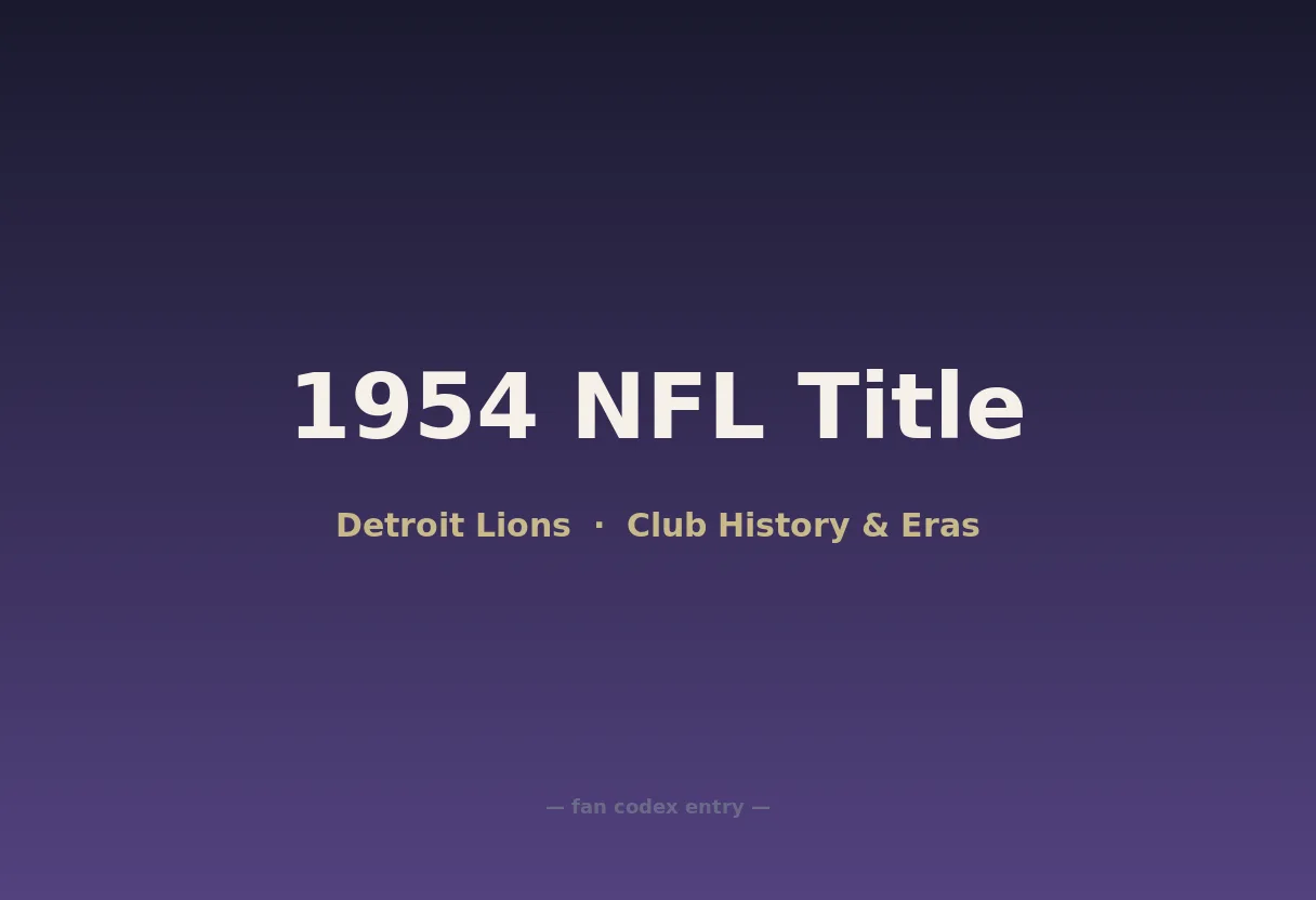 1954 NFL Title