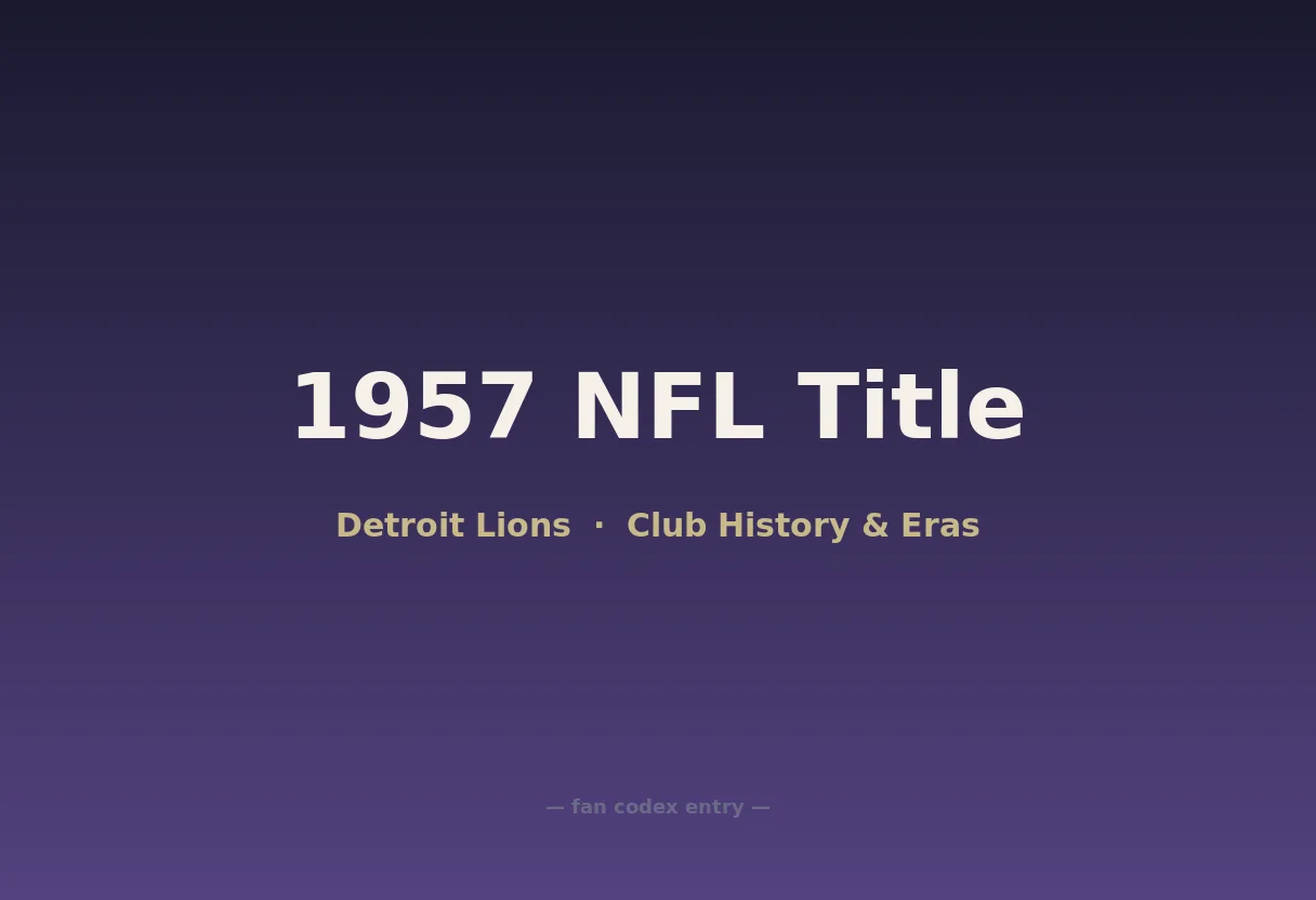 1957 NFL Title