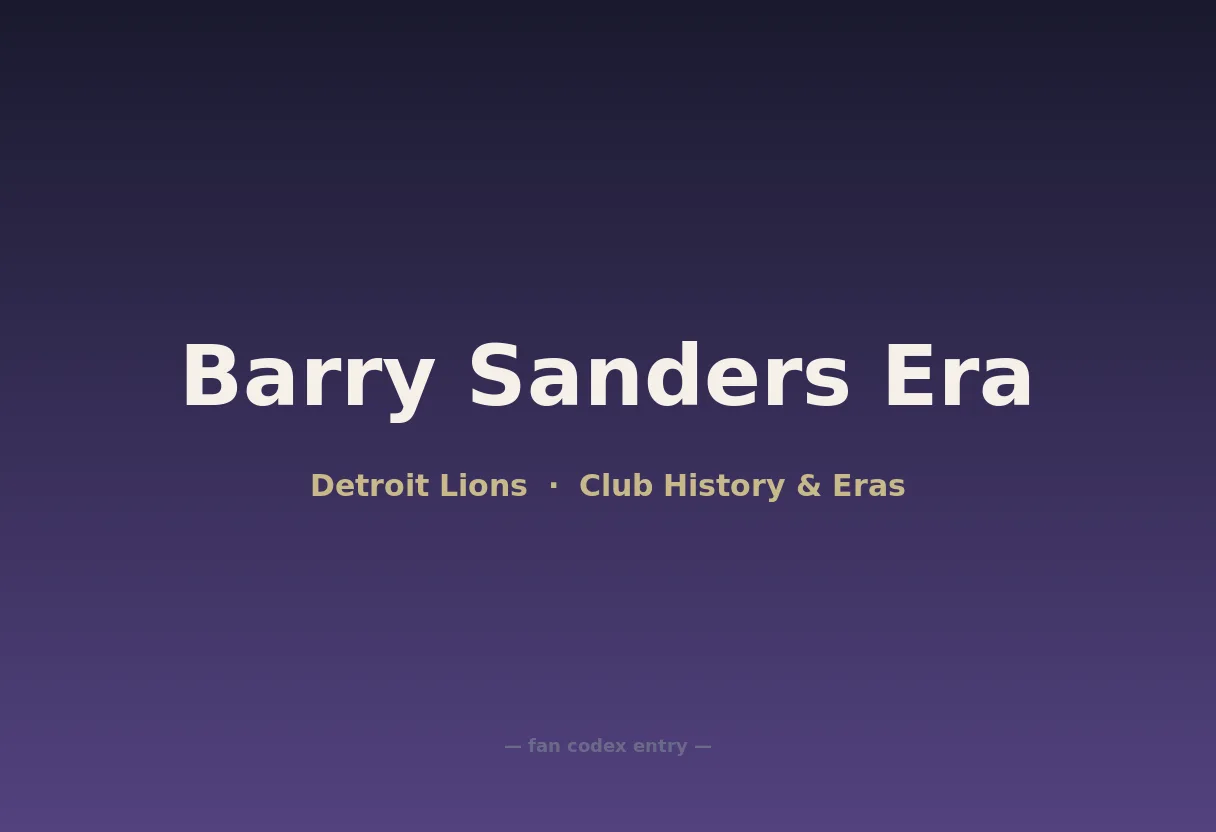 Barry Sanders Era