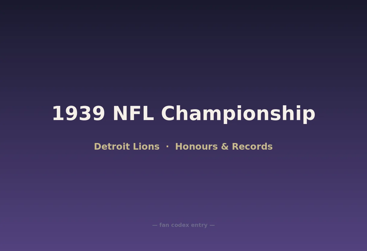 1939 NFL Championship