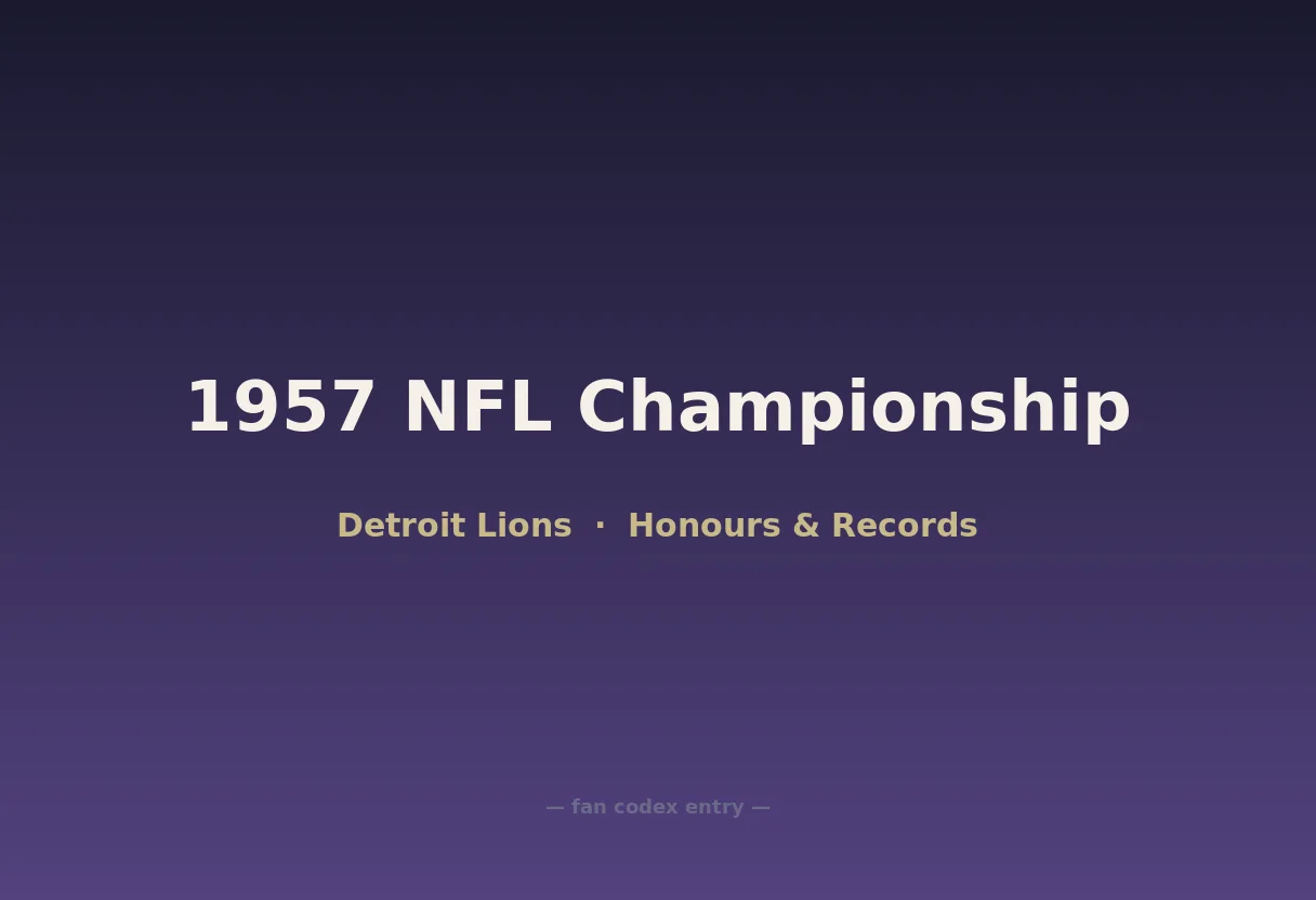 1957 NFL Championship