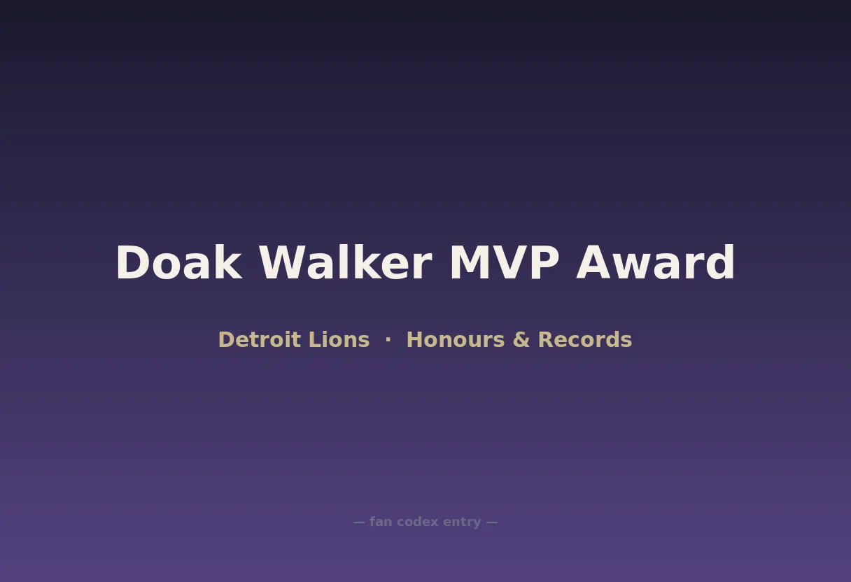 Doak Walker MVP Award