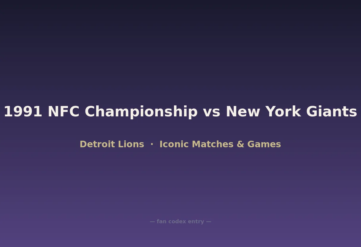 1991 NFC Championship vs New York Giants